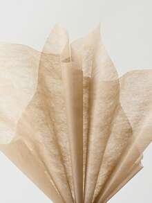 20pcs/100pcs Floral Gift Wrapping Paper, Soft Thin Semi-Transparent Flower Bouquet Packaging Paper, Milk Silk Smooth Packaging Material, Soft Texture - Nude - View 2