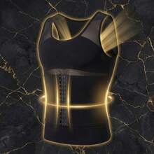 男士塑身背心 - 收腹塑形，吸汗透气，可调节腰带 - 彩色 - 查看 4