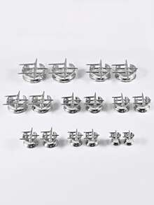 1 chiếc khuyên tai hình chữ U, hình ngôi sao, kiểu dáng hở, dạng ống, bằng thép không gỉ, kích thước 8mm-25mm. - Như thể hiện trong hình ảnh - Xem 5