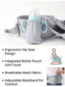 Baby Carrier, From Newborn To Toddler, Toddler Carrier, Suitable For All Seasons And All Position Baby Waist Carrier, Baby Waist Strap Privacy Protection, Baby And Toddler, Ergonomic Baby Carrier, Suitable For Newborns To Toddlers - Comfortable And Lightweight, With Hip Protection And Healthy Design, Baby Back Strap, Adjustable And Detachable Baby All Seasons, Suitable For Shopping And Travel Hip Seats, Breastfeeding Baby Hip Carrier, Travel Essentials, Newborn Essentials, Male Baby, Mother And Me, Female Baby Products, Baby Products, Male Baby Products, Summer, Female Baby, Male Baby, Newborn, Newborn Baby Girl, Travel Essentials - Màu Xám nhạt - Xem 6