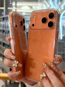 1个奢华闪亮透明软手机壳，兼容 17 Pro Max、17、16、15、14、13 Pro Max、15、16 Plus、17 Air，闪亮摄像头保护盖 - 無色 - 查看 3