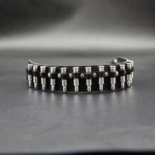 1pc Women's Punk Bullet Decor Sexy Leg Garter, Leather Bondage Thigh Strap, Halloween Costume Accessory - 黑色 - 查看 6