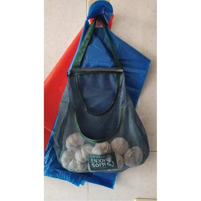 Túi treo đa năng đựng rau củ quả, túi lưới thoáng khí đựng gừng, tỏi, đồ dùng nhà bếp - Túi đựng mỹ phẩm, rau củ, gừng, tỏi treo tường