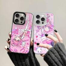 Funda de teléfono rosa estilo cómic con diseño de C-chan (para Phone12, 11, 13, 14, 15, 16, 17Max, Pro, Plus, Mn) cubierta protectora de color MD 17air - 8 - Ver 3