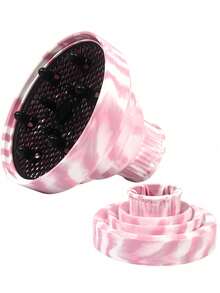 1个渐变色可折叠硅胶吹风机扩散器罩，耐高温硅胶美发卷发造型沙龙工具 - 彩色 - 查看 6