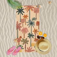 1pc Ultra Soft Summer Coconut Tree Pattern Beach Towel, Suitable For Beach, Pool Party, Vacation - Style4 - View 3