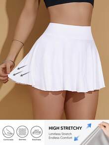 Suprenx Women's Shapewear Dress With Built-In Shaper, Fitted Short Loungewear - White - View 4