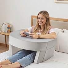 Adult Lazy Laptop Lap Desk Pillow, Oversized Reading Pillow, Arm Support Pillow, Memory Foam Bed Desk, Perfect For Working, Gaming And Reading, Multifunctional Laptop Desk For Couch, Bed And Floor - Beige Arc - View 2
