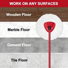 4 Pack Mop Heads Replacements Easy Wring Spin System, Microfiber Refills, Easy Cleaning Mop Replace - 4 個(1 包) - 查看 6