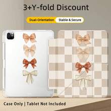 亚克力水晶彩绘平板电脑保护套，带支架，兼容三星 A9/A9+/S9/S9FE/A11/A11+/S11/S10 FE/S10 FE+/S10 Lite，也兼容苹果 A16 2025、Air 11/13、M3 2025、荣耀、Matepad SE 11 等热门机型，蝴蝶、格子等多种图案可选。 - 彩色 - 查看 3