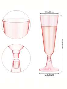 Bộ 1/5/10 ly sâm panh tái sử dụng, ly sâm panh cao cấp, thích hợp cho các bữa tiệc, họp mặt, đồ uống lạnh, sinh nhật, ngày Valentine, đám cưới và các sự kiện lớn, ngày của Mẹ, ngày của Cha và đồ dùng cho bữa tiệc. - Xem 13