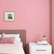 1 Roll Of Matte Texture Self-Adhesive Vinyl Wallpaper, Home Decoration Wall Stickers, Waterproof And Moisture-Proof Removable Contact Paper, Suitable For Cabinets, Countertops, Drawers, Table Makeover, Furniture Renovation, Room Decor, Wall Decor, Peel And Stick Wallpaper - pink 1pc - View 2
