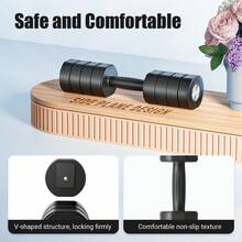 MERACH Dumbbell Set Of 2, Adjustable Weight, Anti-Slip Handle, Macaron Colors, Each 2.2/4.4/6.6/8.8 Lbs, 4 In 1 Hand Weights For Women At Home - Black - View 9