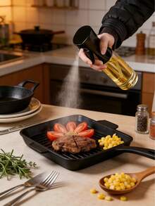 1pc 200ml Olive Oil Spray Bottle, Leak-Proof, Suitable For Kitchen, Grilling, Frying Pan And Outdoor Camping - Multicolor - View 1