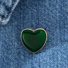 1 Casual, Simple, Versatile Heart-Shaped Brooch - 綠色 - 查看 7