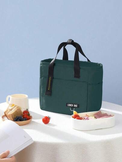 OBOVAY Bolsa térmica aislada con cremallera de gran capacidad, impermeable, a prueba de fugas y resistente al desgaste, para almuerzo, bento, oficina, viajes, picnic, estudiantes y trabajadores. Un regalo útil.