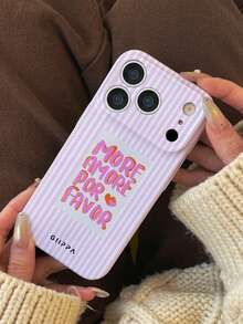 GIIPPA 1 Piece Pink & White Vertical Striped Design Phone 17 Pro Max Case, Suitable For Phone 16 Pro Max, 15 Pro Max, 14 Pro Max, Korean Stylish And Interesting Phone Case, Compatible With 11/12/13/14/15/16 Pro Max Plus, Elegant Design Suitable For Both Men And Women, Ideal Gift For Girlfriend On Christmas, Valentine's Day, Easter, Wedding Season And Birthday - Multicolor - View 3