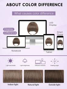 Clip In Bangs,Synthetic Hair For Women's , Wispy Fringe With Side Temples Hairpieces, Breathable & Easy-To-Wear Extensions For All Hair Types - Multicolor - View 8