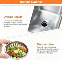 6 piezas fregadero de cocina de acero inoxidable de un solo seno, fregadero de barra de montaje superior, fregadero de cocina rectangular, fregadero de barra de cocina pequeño. - Plateado - Ver 9
