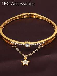 6件套优雅奢华女士石英表套装，包含一款璀璨夺目的生命之树全钻腕表及配件，包括：金色全钻表带石英表、全钻手链、项链、耳钉和戒指。以耀眼的金色和全钻打造奢华设计。 - 金色 - 查看 2