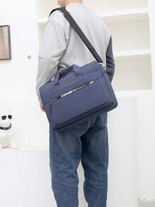Classic Men's Casual Briefcase, Fashion Leisure Shoulder Bag, Versatile Large Capacity - Multicolor - View 2