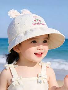 Mũ chống nắng cho trẻ em, mũ rộng vành mỏng nhẹ mùa xuân thu, mũ lưỡi trai nơ dễ thương cho bé gái, mũ mùa hè. - Nhiều màu - Xem 4