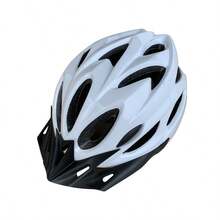 1顶成人自行车头盔，轻便可调节，带衬垫和面罩，男女通用，高品质透气男女通用自行车头盔 - 彩色 - 查看 11