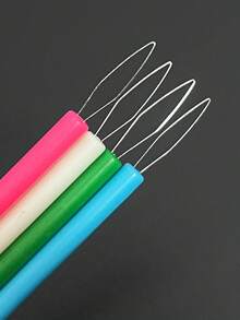 4-In-1 Portable Needle Threader, Sewing Machine & Handcraft Accessory, Quick Threading, Blue/Green/Pink/White - Round Shank Extended Threader - View 4