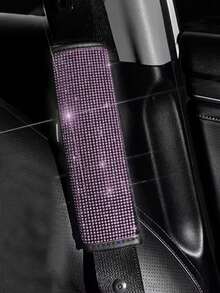 2pcs Shiny Universal Seat Belt Cover, Women's Diamond Sequin Seat Belt Pad, Crystal Rhinestone Car Seat Belt Cover, Soft Comfortable Car Seat Belt Shoulder Pad, Suitable For All Cars And Backpacks - Style a - View 15