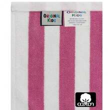 6 Piece Towel Set - Cabana Stripe - Rugby Stripe - 2 Bath Towels 2 Hand Towels 2 Washcloths - 100% Cotton - Soft Absorbent Quick Dry Durable Pool Shower Beach - Gift - Pink White - rosa blanco - Ver 6