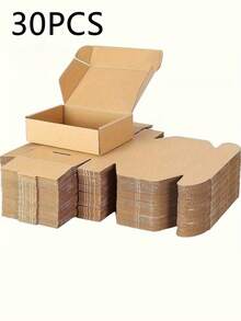 Hộp carton nhỏ lượn sóng (30 chiếc/15 chiếc/1 chiếc), thiết kế tối giản và thời trang, chắc chắn và bền bỉ, lý tưởng để đóng gói sản phẩm, gửi thư, làm quà tặng tiệc tùng và ngày lễ, quà sinh nhật. - K - Xem 14