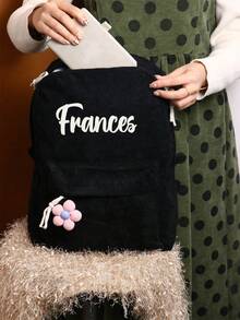 Custom Embroidered Name Children's Backpack, Personalized Cartoon Animal Kindergarten School Bag, Ergonomic Student Storage Bag, Back To School - Style C - View 6
