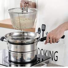 Stainless Steel Foldable Colander - Multifunctional Kitchen Tool For Draining, Filtering, And Straining - Silver - View 2