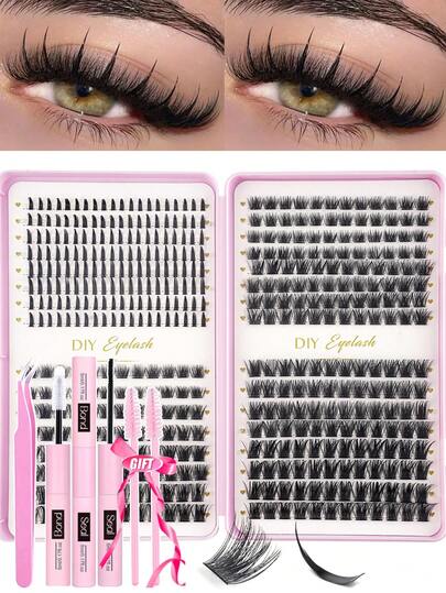 448pcs Spikes+60D+80D+100D Large Capacity Eyelash Book 3D Super Fluffy Soft Comfortable High-Quality DIY Eyelash Clusters Russian Lash Extensions Kit Spikes Lash Individuals 3D Volume Eyelash Clusters D-Curly Lash Clusters Kit 10-18MM DIY Eyelash Extensions,4 Styles Lash Clusters Spike Lashes Individual Lash Clusters At Home