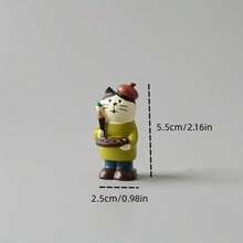 Hot-Selling Unique Painter Resin Artist Cat Statue With A Miniature Painting Easel - 1件畫架 - 查看 7