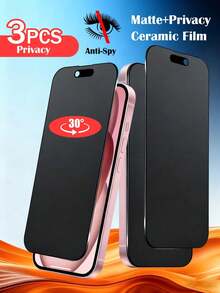 XINHONGYU Bộ 3 miếng dán màn hình TPU chống nhìn trộm, mờ, tương thích với iPhone 17 Pro Max [6.9 inch], được làm từ màng TPU mềm (không phải kính cường lực/gốm sứ), chống rơi vỡ, chống nhìn trộm, chống chói, chống bám vân tay giúp giảm mỏi mắt. Quà tặng mùa xuân. - 3 CÁI - Xem 35