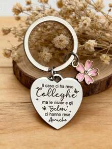 Ensemble de 24 pièces de cadeaux pour collègues : porte-clés pour meilleure amie, cadeau d'adieu de remerciement, anniversaire de meilleure amie, cadeau de Noël pour femmes, slogan décontracté pour fête, en alliage de zinc - Argent - Voir 7