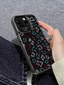 新款创意时尚IMD激光手机壳系列，蓝绿色豹纹闪光图案，经典混合防震防滑手机壳，兼容 17/17Air/17Pro/17ProMax、16/16Plus/16ProMax、15、14、13、12、11系列以及Galaxy S22、S23、S24、S25 Plus Ultra系列，适合作为复活节礼物、圣诞节/万圣节装饰、生日礼物，送给情侣、男女朋友、朋友或自用，国际版，非国内版。 - 黑色 - 查看 3