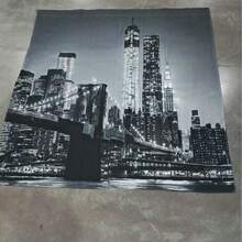 Bộ 2 rèm cửa cản sáng in hình phong cảnh thành phố về đêm, rèm che riêng tư có túi luồn thanh treo, thích hợp cho phòng ngủ, phòng khách, ký túc xá, văn phòng, quà tặng ngày Valentine, trang trí nhà cửa. - Nhiều màu - Xem 6