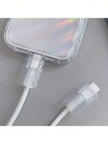 5pcs/10pcs ABS Resin Cable Sleeves: Protect Your Cables From Breakage And Disconnection, Instantly Add A Fashionable Style - A - View 3