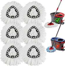 6 Pack Mop, Microfiber Spin Mop Refill, Compatible With 1-System, Spin Mop Heads Easy Floor Cleaning - 6件 - 查看 4