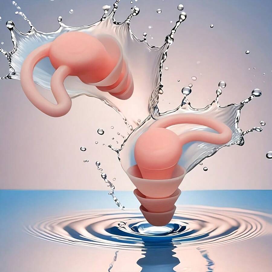 Reusable Silicone Earplugs-Specifically Designed For Sleeping And Swimming-Offer Exceptional Comfort And Durability. Suitable For A Wide Range Of Activities Including Studying, Attending Concerts, Traveling, And Working.