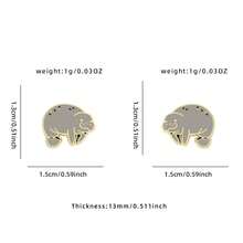 Manatee Earrings Enamel Daily Jewelry Ear Stud Gift For Friends Fashion Refinement - Grey - View 2