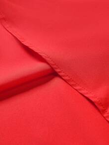 Men's Solid Color Business Casual Short Sleeve Shirt - Red - View 6
