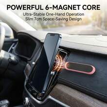 Adjustable Magnetic Car Phone Holder, Strong Magnetic Core, Foldable Compact Design, Suitable For Car Dashboard Or Desk, Won't Scratch Phone, Easy To Use, Spring Gift - Pink - View 4