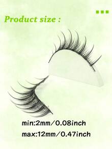 5 Pairs Japanese Soft & Natural Eyelash Extensions, Lightweight Comfortable Curly False Lashes - Black - View 8