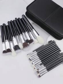 25Pcs Professional Makeup Brush Set Foundation Powder Concealer Eyeshadow Blending Blush Highlighter Natural-Synthetic Hair Brushes,Professional Makeup Brushes Set Suitable For Beginners And Professional Makeup Artists.(Black) - Multicolor - View 7