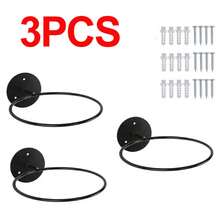 Wall-Mounted Football/Soccer/Basketball Holder – Metal Storage Rack 3PCS - Black - View 2