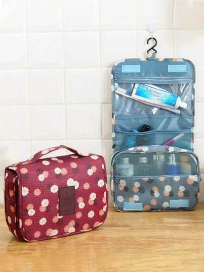1 túi đựng đồ vệ sinh cá nhân chống thấm nước có móc treo, túi đựng mỹ phẩm du lịch hai lớp, túi trang điểm dung tích lớn, túi đựng mỹ phẩm dành cho nữ có móc tích hợp, ngăn trong suốt bằng PVC, chống thấm nước và chống bụi, thích hợp để đựng đồ vệ sinh cá nhân, mỹ phẩm, kem chống nắng/nước hoa/sản phẩm chăm sóc da, quà tặng Ngày của Mẹ thiết thực, quà Giáng sinh phổ biến, quà sinh nhật cho gia đình, hộp đựng mỹ phẩm.