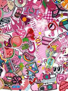 50片随机粉色系列DIY刺绣熨烫贴片，适合制作节日手工艺品，如圣诞装饰品、亮片刺绣徽章等。此外，它们也非常适合装饰个性化服装、夹克、帽子、牛仔裤、鞋子和包包，以及定制服装饰品。 - 彩色 - 查看 8